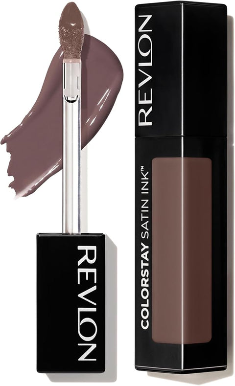 Revlon ColorStay Satin Ink Liquid Lipstick, Longwear Rich Lip Colors, Formulated with Black Currant Seed Oil, 024 Perfect Storm, 0.17 fl oz - Lip Makeup - Beauty