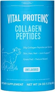 Vital Proteins Natural Whole Nutrition Collagen Peptides - Pasture Raised, Grass Fed, Paleo Friendly, Gluten Free, Single Ingredient - 24 Ounce
