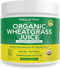 Organic Wheatgrass Juice Powder - Organically Grown in Volcanic Soil of Utah - Raw & BioActive Form, Cold-Pressed Then CO2 Dried, 20:1 Super Concentrate - Lemon (6.2 oz - 60 Servings)