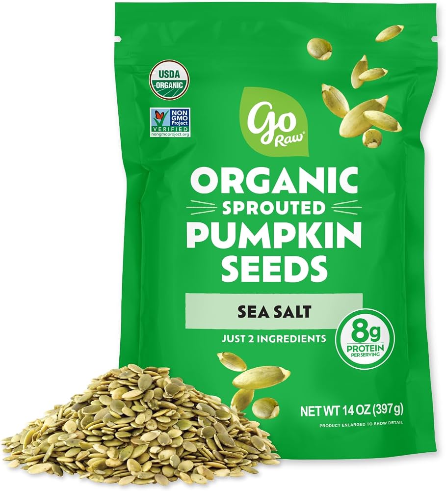 Go Raw Organic Sprouted Pumpkin Seeds - Sea Salted Pepita Snack