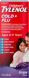 Children's Tylenol Cold & Flu, Acetaminophen, Grape, 4 fl. oz