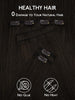 WENNALIFE Clip in Hair Extensions Real Human Hair, 14 Inch 110g 7pcs Remy Hair, Dark Brown - Image 5