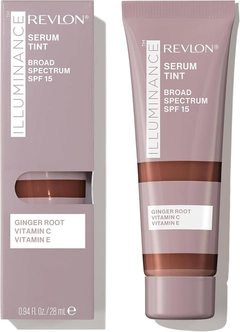 Revlon Illuminance Tinted Serum, Triple Hyaluronic Acid, SPF 15, Evens Out Skin Tone Over Time and Hydrates All Day, 605 Rich Mahogany, 0.94 fl oz. - Skincare - Anti-Aging
