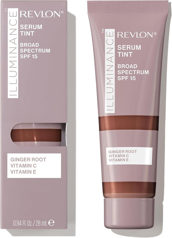 Revlon Illuminance Tinted Serum, Triple Hyaluronic Acid, SPF 15, Evens Out Skin Tone Over Time and Hydrates All Day, 605 Rich Mahogany, 0.94 fl oz. - Skincare - Anti-Aging