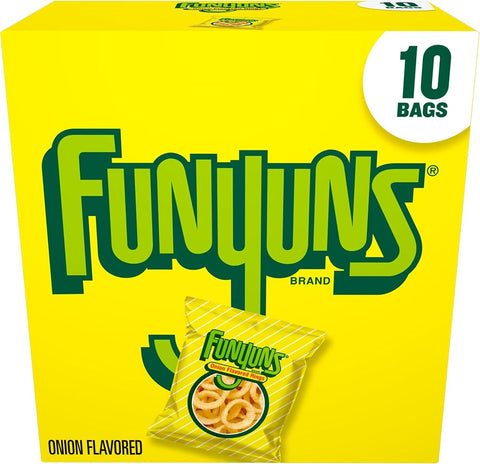 Frito-Lay Funyuns Onion Flavored Rings, 1oz Bags (10 Pack)