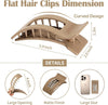 12 Pcs Hair Claw Clips 3.5 Inch Non-slip Square Matte Claws for Women, Strong Hold Banana  - Image 2
