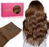 WENNALIFE Clip in Hair Extensions Real Human Hair, 18 Inch 120g 7pcs Human Hair Extensions - Image 1