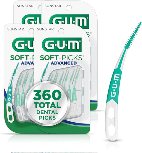 GUM Soft-Picks Advanced Interdental Picks, 90 Count (4 Pack)