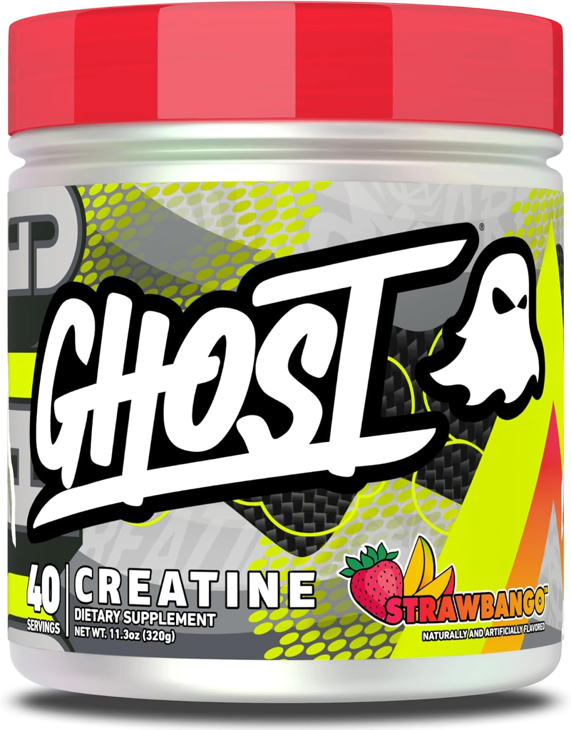 GHOST Creatine Monohydrate Powder, 5G OptiCreatine - Strawbango