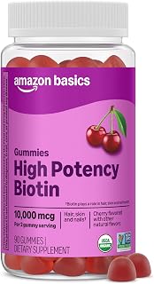 Amazon Basics Biotin 10,000mcg Gummy, 90 Count