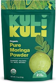 Kuli Kuli Organic Moringa Powder, Pure Leaf Superfood for Smoothies 7.4oz
