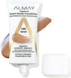 Almay Anti-Aging Foundation, Smart Shade Face Makeup with Hyaluronic Acid, Niacinamide, Vi - Image 1