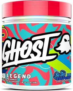 GHOST Legend Pre-Workout Powder, Blue Raspberry, 30 Servings