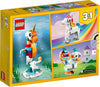LEGO Creator 3 in 1 Magical Unicorn Toy, Transforms to Seahorse to Peacock, Rainbow Animal - Image 3