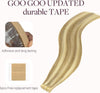 GOO GOO Tape in Hair Extensions Human Hair 10" 40pcs #5 Light Ash Brown - Image 5