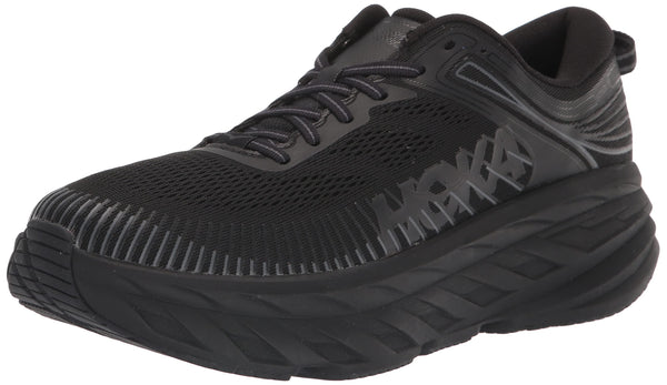 HOKA ONE ONE Bondi 7 Wide Mens Shoes Size 9, Color: Black/Black