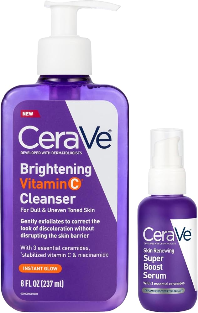 Bundle of CeraVe Super Boost Serum + CeraVe Vitamin C Facial Cleanser - Personal Care
