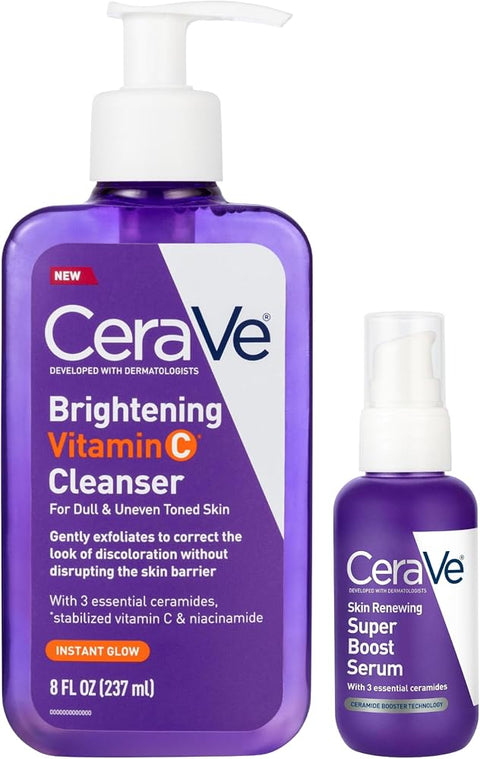 Bundle of CeraVe Super Boost Serum + CeraVe Vitamin C Facial Cleanser - Personal Care