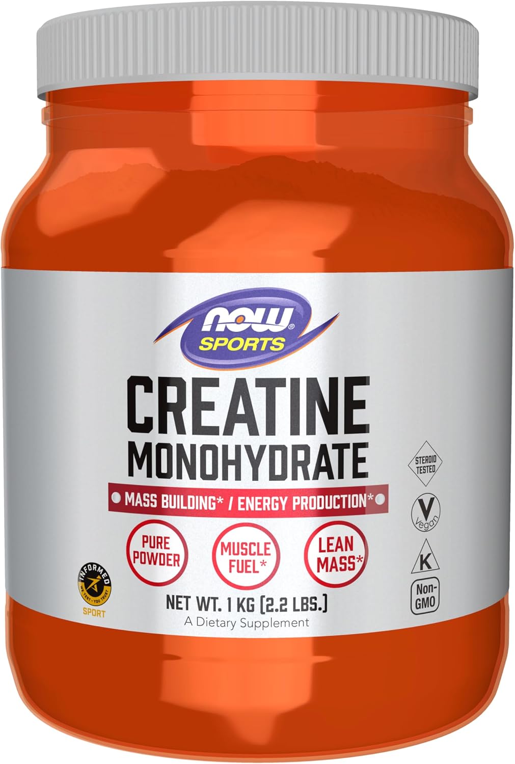 NOW Sports, Creatine Monohydrate Powder, Muscle Fuel*, 2.2 lbs