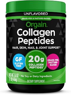 Orgain 20g Hydrolyzed Collagen Peptides Powder, Unflavored, 1lb