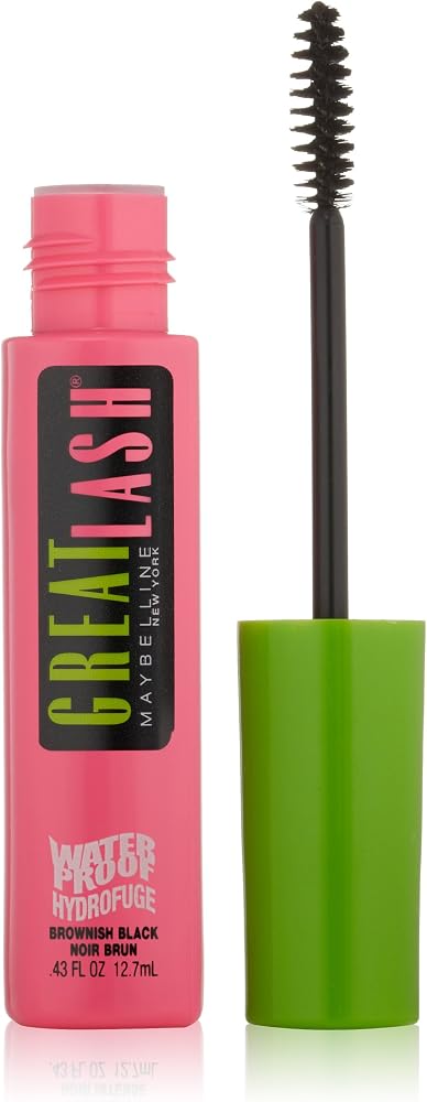 Maybelline New York Great Lash Waterproof Mascara, Brownish Black