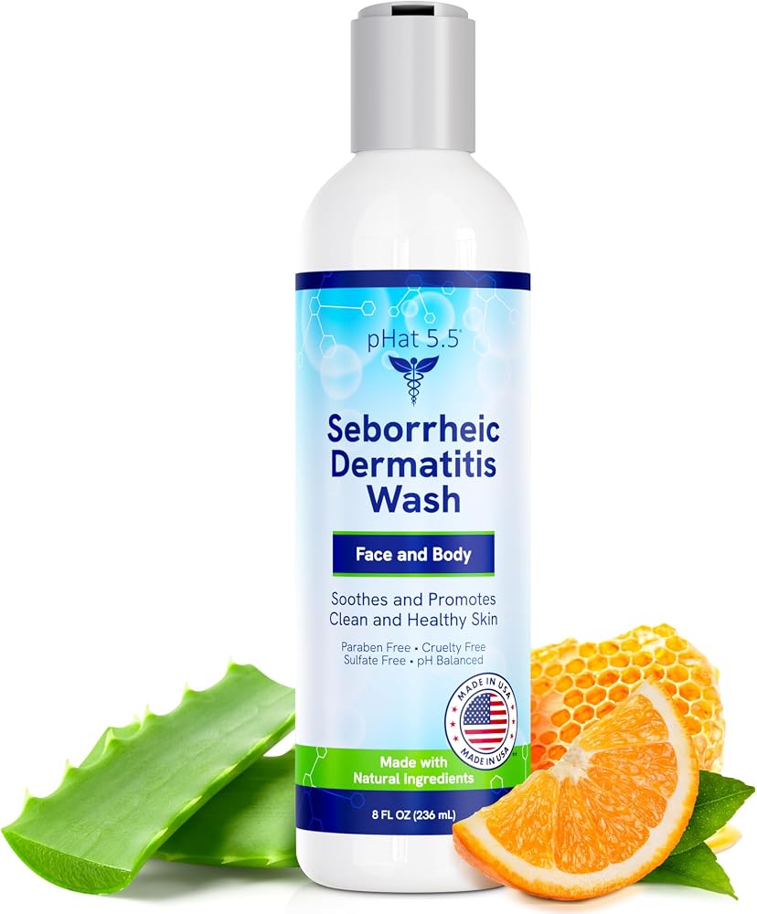 Seborrheic & Atopic Dermatitis Gentle Face Wash with Manuka Honey - Natural & Organic Face Cleanser & Body Wash For Sensitive Skin - Hypoallergenic, Paraben Free & Sulfate Free Acne Face Wash (8oz)