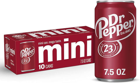 DR PEPPER - MINI CANS, 7.5 OZ, 10 PK