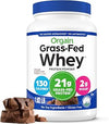 Orgain Whey Protein Powder, Creamy Chocolate Fudge - 21g Grass Fed Dairy Protein, 5g BCAAs, 4g Prebiotic Fiber, No Sugar Added, No Added Hormones, Gluten Free, Kosher, for Shakes & Smoothies - 1.82lb