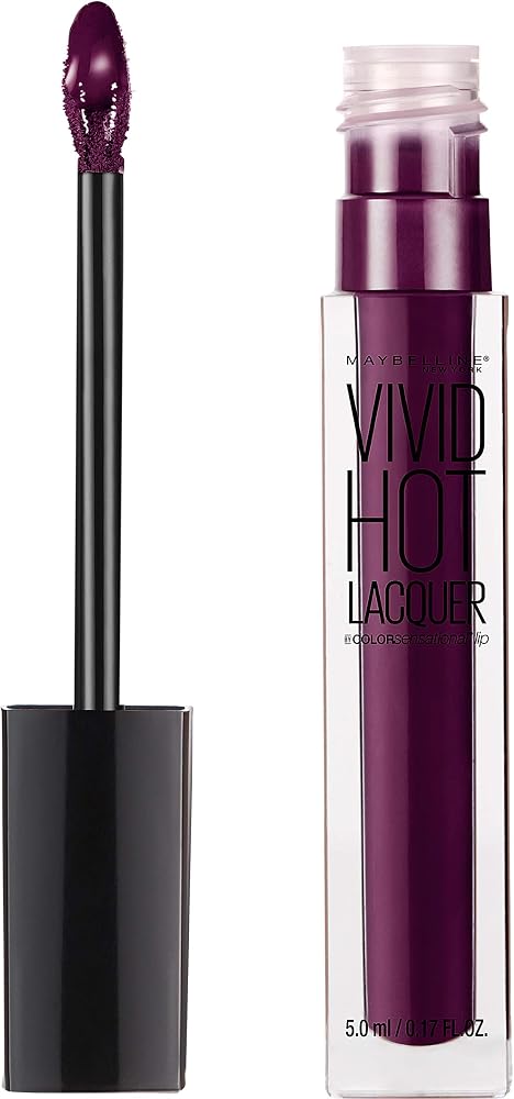 Maybelline Color Sensational Vivid Hot Lacquer Lip Gloss, Obsessed, 0.17 fl. oz.