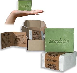 Daphne Laurel Oil Soap Bar – Handmade Olive Oil Based Artisan Soap, Made in Anatolia, Gentle Cleanser for Face & Body, Natural Bar Soap 4.8 oz. - Personal Care