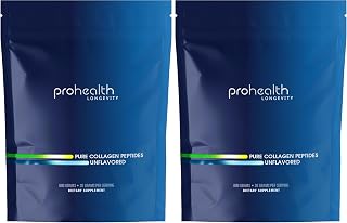 ProHealth Pure Collagen Peptides Powder, 600 Grams | Supports Hair, Nail, Skin, Bone, Joint Health, and Longevity | Grass-Fed, Pasture-Raised | Zero Sugar, Unflavored | Third-Party Tested (Pack of 2)