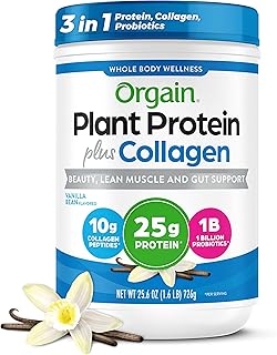 Orgain Organic 25g Protein + 10g Collagen Powder, Vanilla Bean, 1.6lb