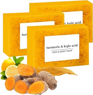 Lemon Turmeric Soap,Turmeric Soap Bar for Face and Body,Lemon Turmeri c Soa p infused with turmeric Extract, Soft, gentle and effective - Personal Care
