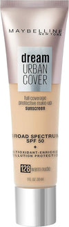 Maybelline Dream Urban Cover Flawless Coverage Foundation Makeup, SPF 50, Warm Nude