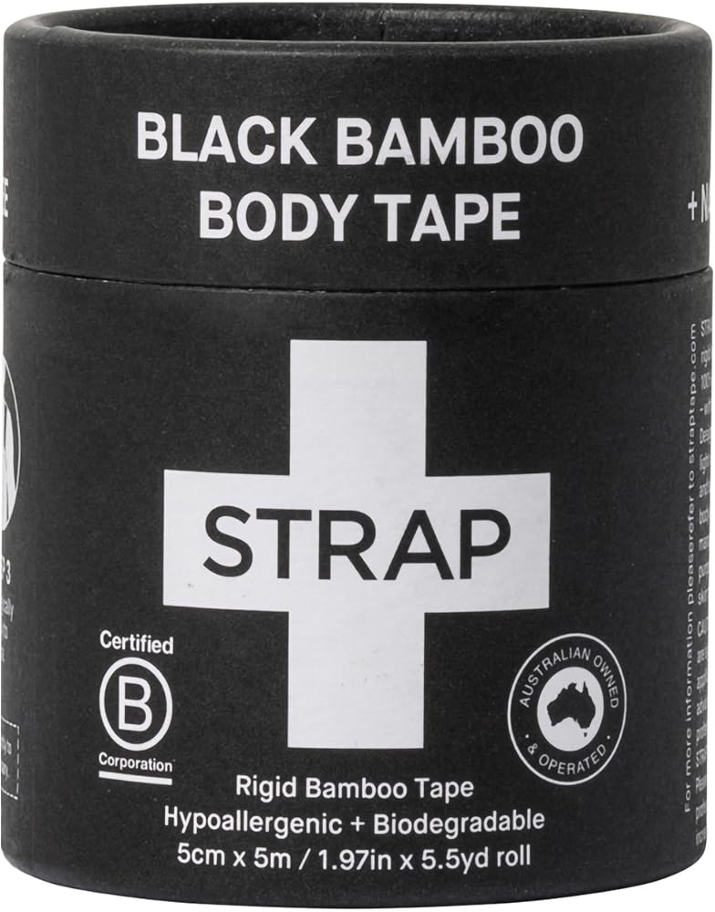 Strap Black Bamboo Body Tape - Biodegradable Sports Body Tape - - Personal Care