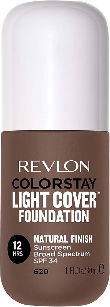 Revlon ColorStay Light Cover Liquid Foundation, Hydrating Longwear Weightless Makeup with SPF 35, Light-Medium Coverage for Blemish, Dark Spots & Uneven Skin Texture, 620 Java, 1 fl. oz.