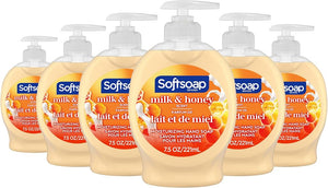 Softsoap Moisturizing Liquid Hand Soap, Milk and Honey, 7.5 Fluid Ounce, Pack of 6 (Package may vary)