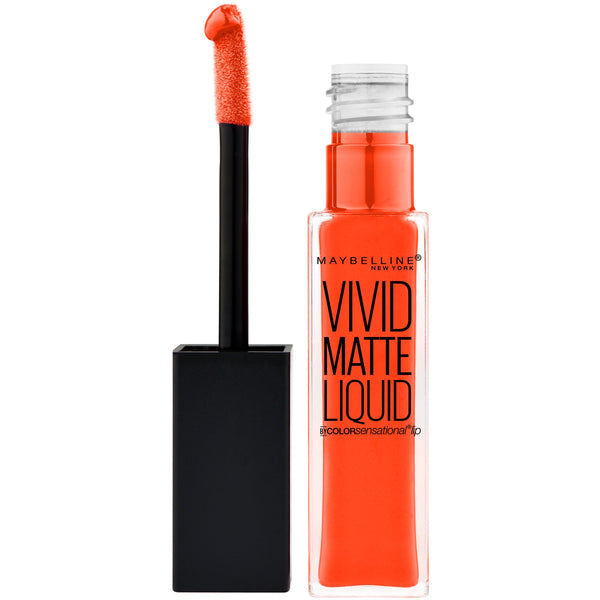 Maybelline New York Color Sensational Vivid Matte Liquid Lipstick, Orange Obsession, 0.26 fl. oz.