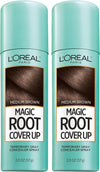 L'Oreal Paris Magic Root Cover Up Gray Hair Spray, 100% Gray Hair Coverage with Buildable, Lightweight, Transfer-Resistant, and Temporary Formula, Ammonia-Free, Medium Brown, 2 oz (2 Count)