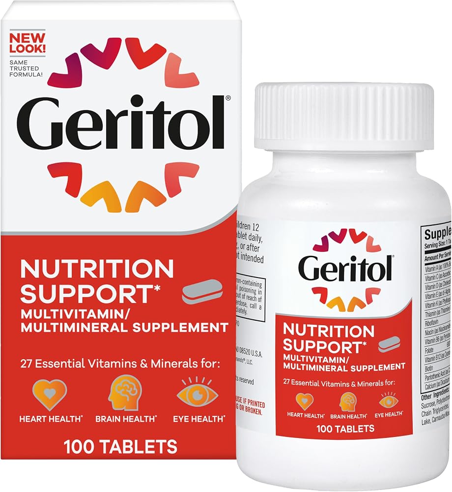 Geritol Multivitamin Supplement, 27 Essential Vitamins & Minerals, 100 Tabs