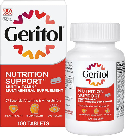 Geritol Multivitamin Supplement, 27 Essential Vitamins & Minerals, 100 Tabs