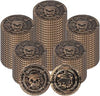 100 Pieces Plastic Pirate Gold Coins Set, Brown - Play Treasure Gold Coins for Pirate Themed Party, St. Patrick's Day, Treasure Hunt Game, Halloween and Christmas Decorations…