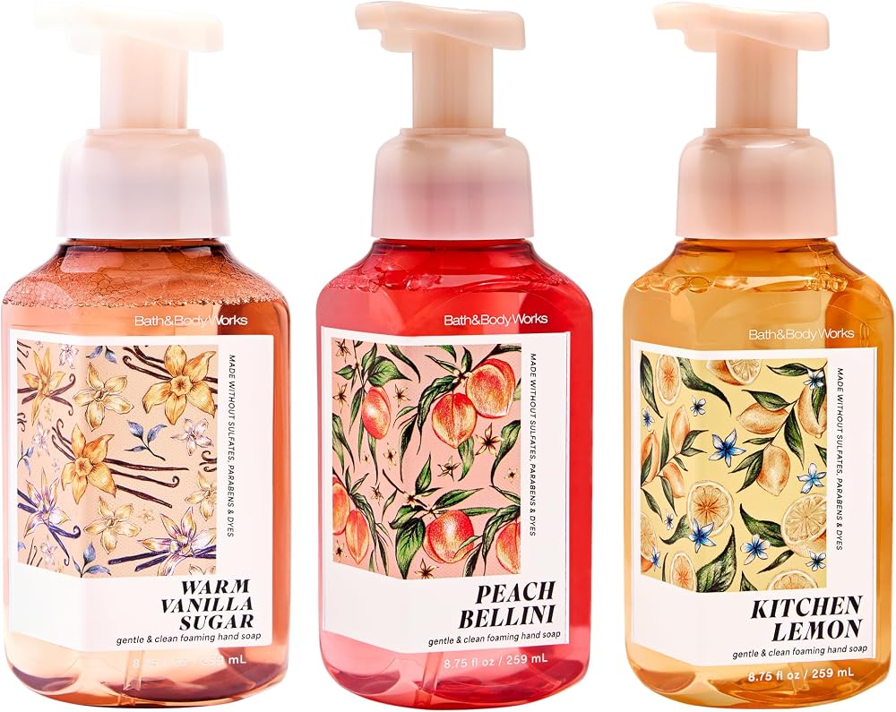 Bath & Body Works Vanilla, Bellini & Lemon Foaming Hand Soap Bundle - Personal Care
