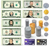 Play Money Set for Kids with Bills & Coins,Pretend Play Cash for Homeschool, Game Currency for Education, Board Games