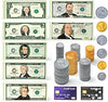 Play Money Set for Kids with Bills & Coins,Pretend Play Cash for Homeschool, Game Currency for Education, Board Games