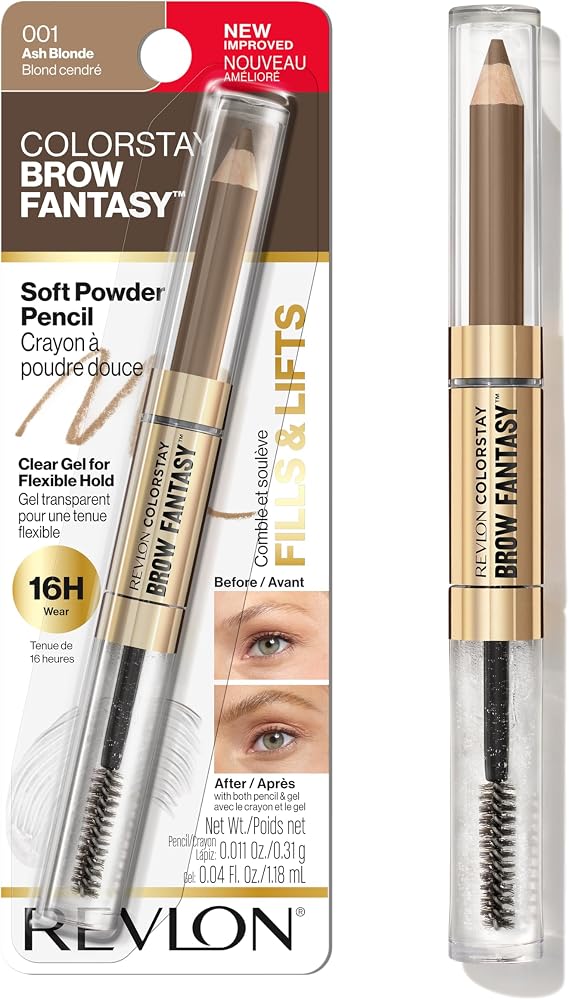 Revlon ColorStay Brow Fantasy Pencil & Gel, 001 Ash Blonde