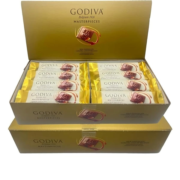 Godiva Masterpieces EASTER Milk Caramel Lion 1 oz Bars 48 COUNT