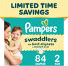 Pampers Swaddlers Diapers, Size S2 (10-22 lbs), , Absorbent, Keeps Baby Dry and Comfortable, Pediatrician Recommended Skin Safe Disposable Baby Diaper