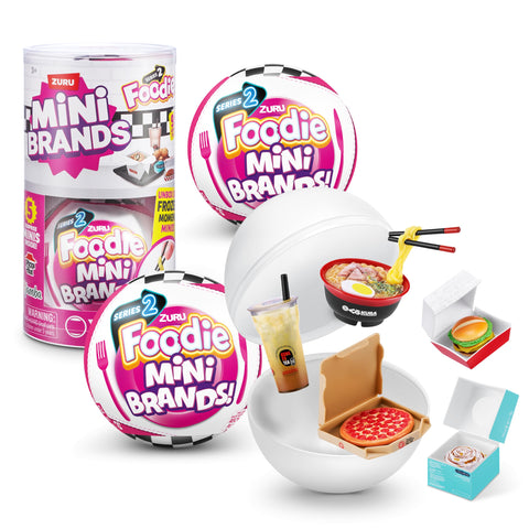 Mini Brands Foodie Series 2 (2 Pack) by ZURU Real Miniature Fast Food Brands Collectible Toy, 5 Mystery Brands for Girls, Teens, Adults, Collectors Perfect Stocking Stuffer and Gift