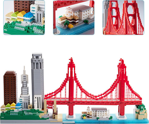 JXRLMB Micro Building Blocks Set for Adults Architecture Skyline Collection San Francisco 3574PCS